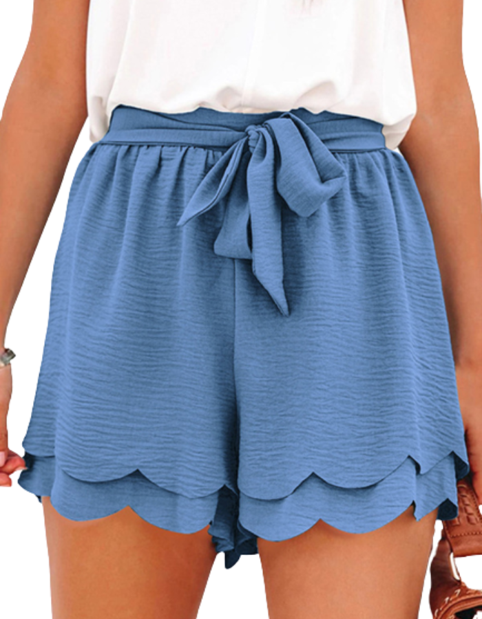 SHOPIQAT Butterfly End Waist Lounge Short with Belt - Premium from shopiqat - Just $5.400! Shop now at shopiqat